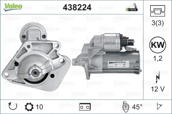 Valeo 438224 - Стартер parts5.com