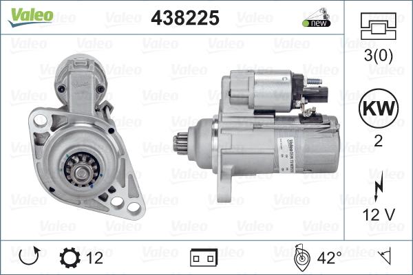 Valeo 438225 - Motor de arranque parts5.com