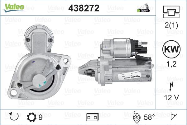 Valeo 438272 - Motor de arranque parts5.com