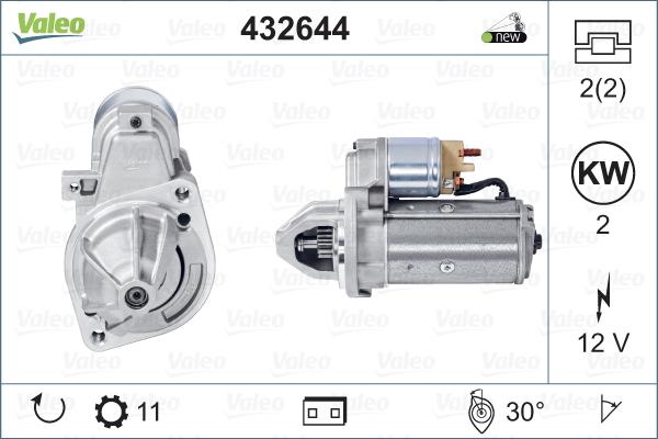 Valeo 432644 - Käynnistinmoottori parts5.com