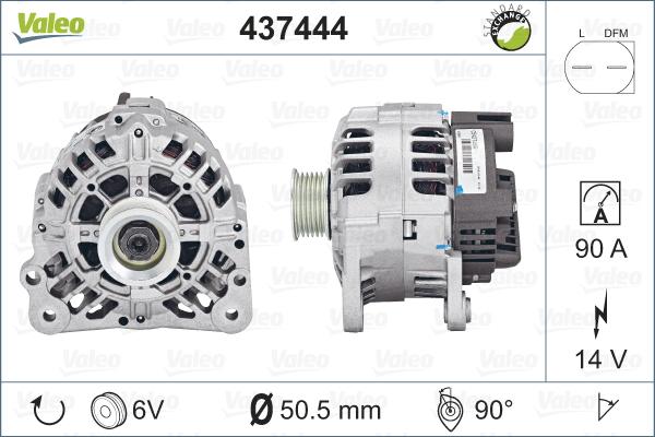 Valeo 437444 - Alternatör parts5.com