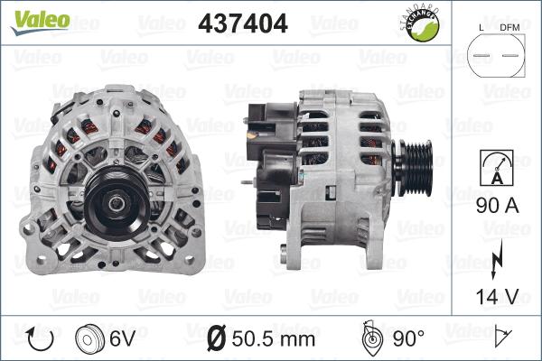 Valeo 437404 - Alternador parts5.com