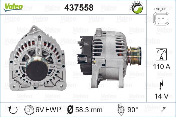 Valeo 437558 - Generator parts5.com