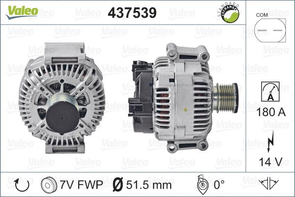 Valeo 437539 - Generator / Alternator parts5.com