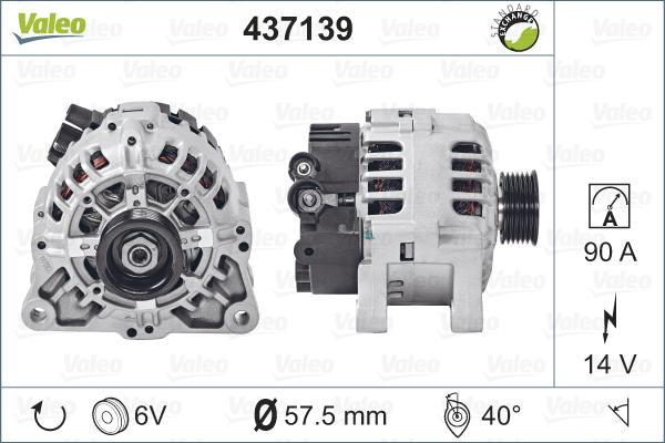 Valeo 437139 - Alternador parts5.com