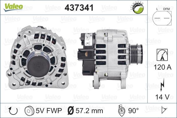 Valeo 437341 - Alternatör parts5.com