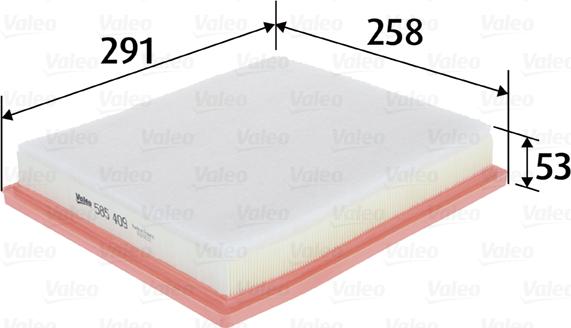 Valeo 585409 - Filtro de aire parts5.com