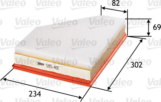 Valeo 585401 - Filtro de aire parts5.com