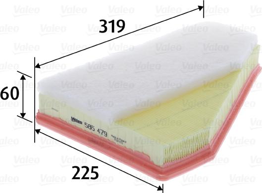 Valeo 585479 - Filtro de aire parts5.com