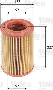 Valeo 585645 - Vzduchový filter parts5.com