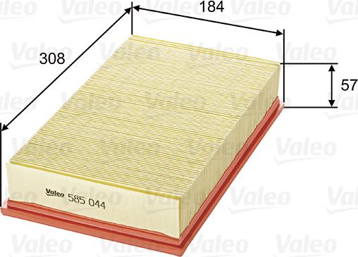 Valeo 585044 - Filter za vazduh parts5.com