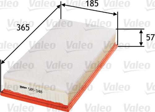 Valeo 585048 - Φίλτρο αέρα parts5.com