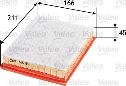 Valeo 585055 - Air Filter parts5.com