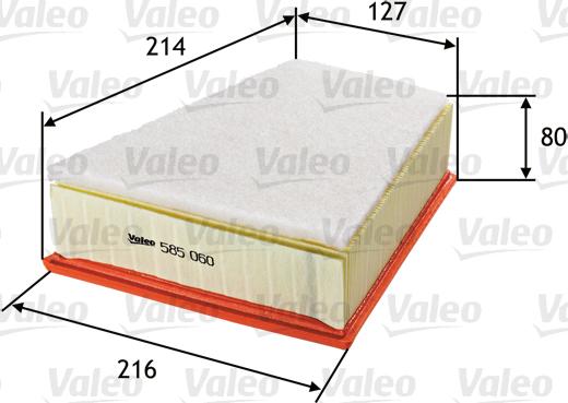 Valeo 585060 - Air Filter parts5.com