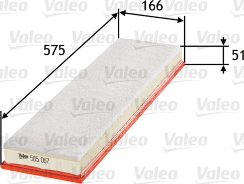 Valeo 585067 - Filtro de aire parts5.com