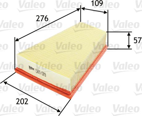 Valeo 585019 - Filtro de aire parts5.com