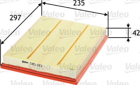 Valeo 585013 - Luftfilter parts5.com