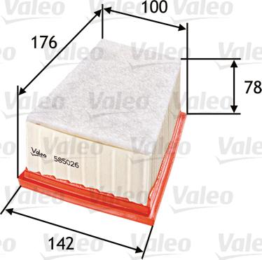 Valeo 585026 - Filter za vazduh parts5.com