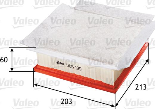 Valeo 585199 - Filtro de aire parts5.com