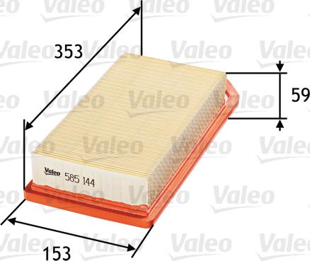 Valeo 585144 - Légszűrő parts5.com