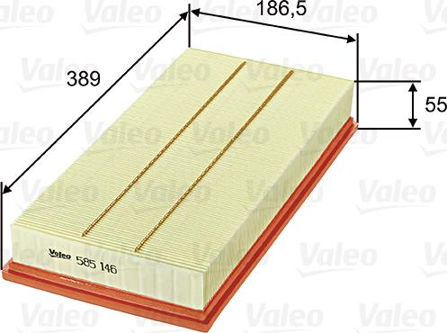 Valeo 585146 - Filtro de aire parts5.com