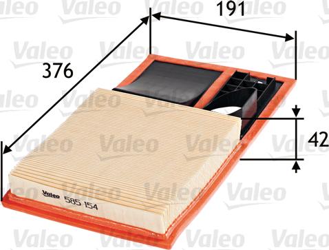 Valeo 585154 - Φίλτρο αέρα parts5.com