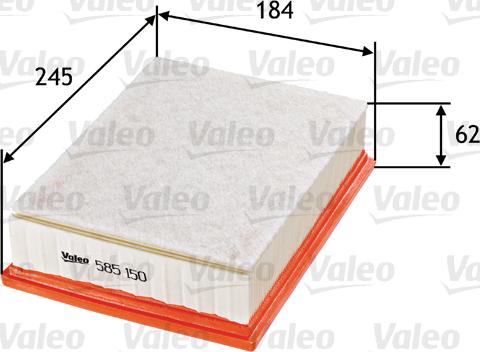 Valeo 585150 - Air Filter parts5.com