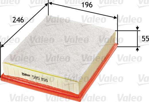 Valeo 585158 - Filter za vazduh parts5.com