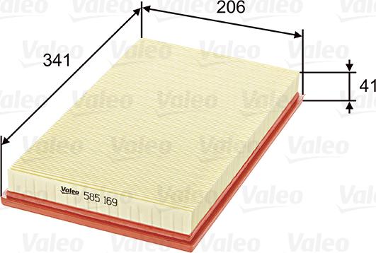 Valeo 585169 - Filter za vazduh parts5.com