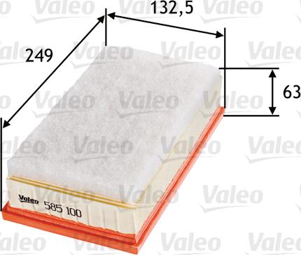 Valeo 585100 - Ilmansuodatin parts5.com