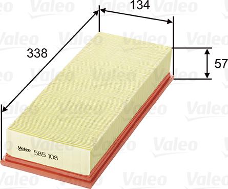 Valeo 585108 - Zracni filter parts5.com