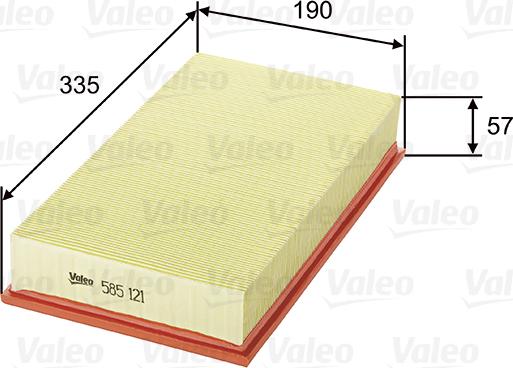 Valeo 585121 - Légszűrő parts5.com