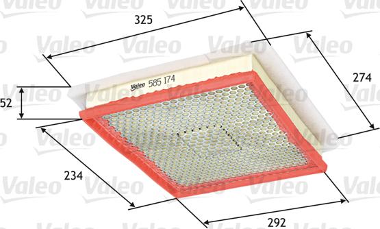 Valeo 585174 - Luftfilter parts5.com