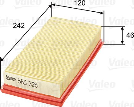 Valeo 585326 - Filtre à air parts5.com