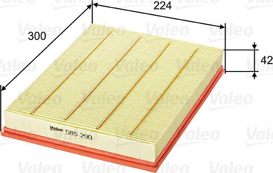 Valeo 585290 - Air Filter parts5.com