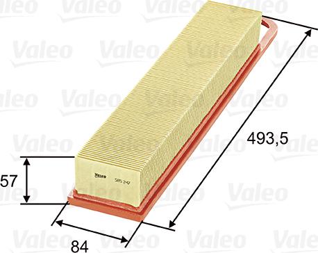 Valeo 585247 - Zracni filter parts5.com