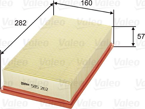Valeo 585262 - Filtro de aire parts5.com