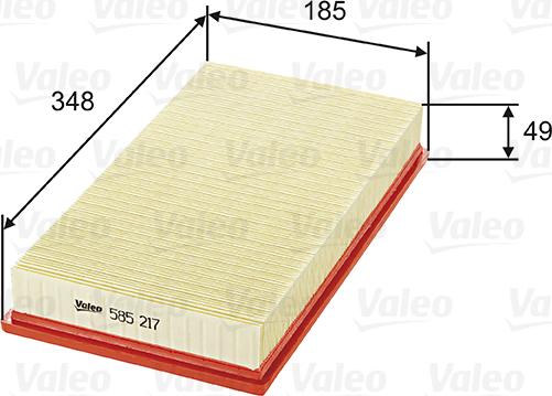 Valeo 585217 - Zracni filter parts5.com