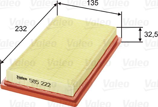 Valeo 585222 - Air Filter parts5.com