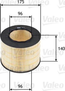 Valeo 585714 - Filtro de aire parts5.com