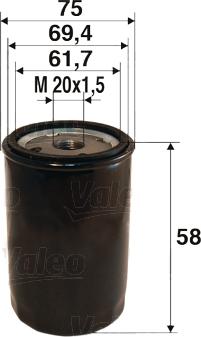 Valeo 586050 - Φίλτρο λαδιού parts5.com