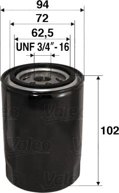 Valeo 586066 - Oljni filter parts5.com