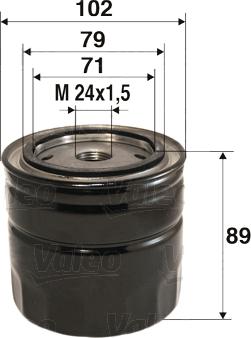 Valeo 586061 - Oljni filter parts5.com