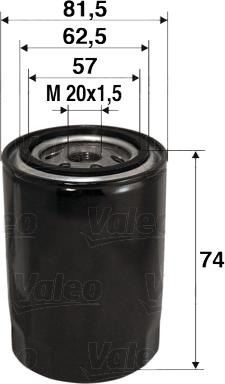 Valeo 586017 - Olajszűrő parts5.com