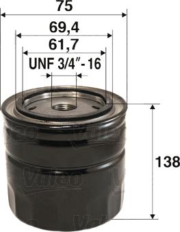 Valeo 586075 - Oil Filter parts5.com