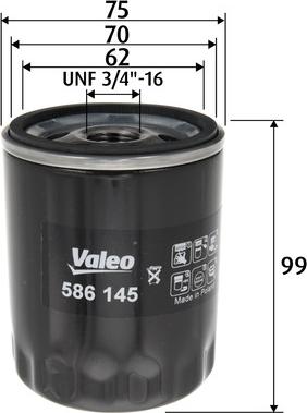 Valeo 586145 - Filtro de aceite parts5.com