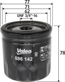 Valeo 586142 - Olejový filter parts5.com