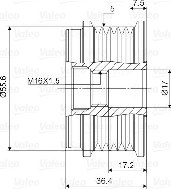 Valeo 588099 - Alternatör kasnağı parts5.com