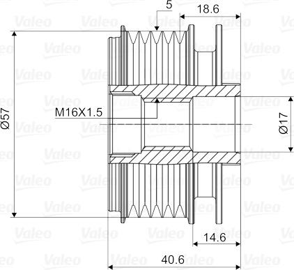 Valeo 588043 - Rihmaratas,generaator parts5.com