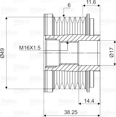 Valeo 588055 - Rihmaratas,generaator parts5.com